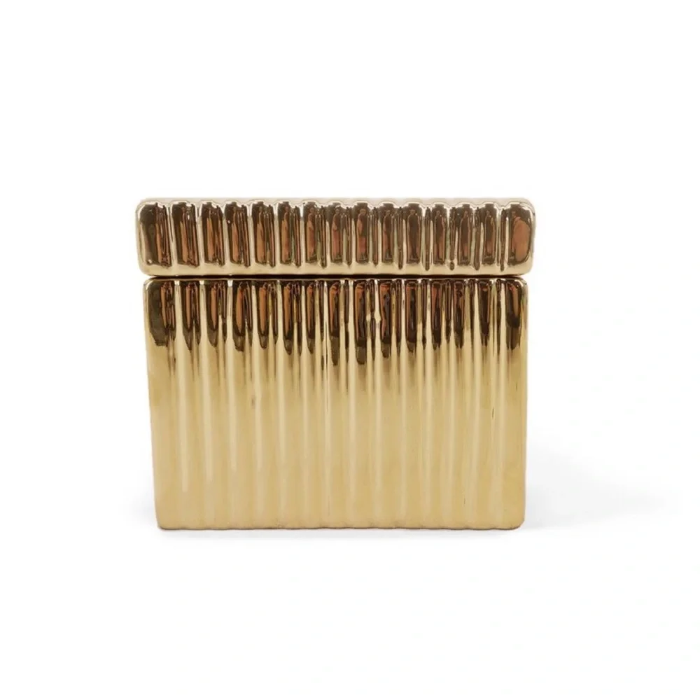 Target Bullseye Decorative Metallic Box Gold🎀